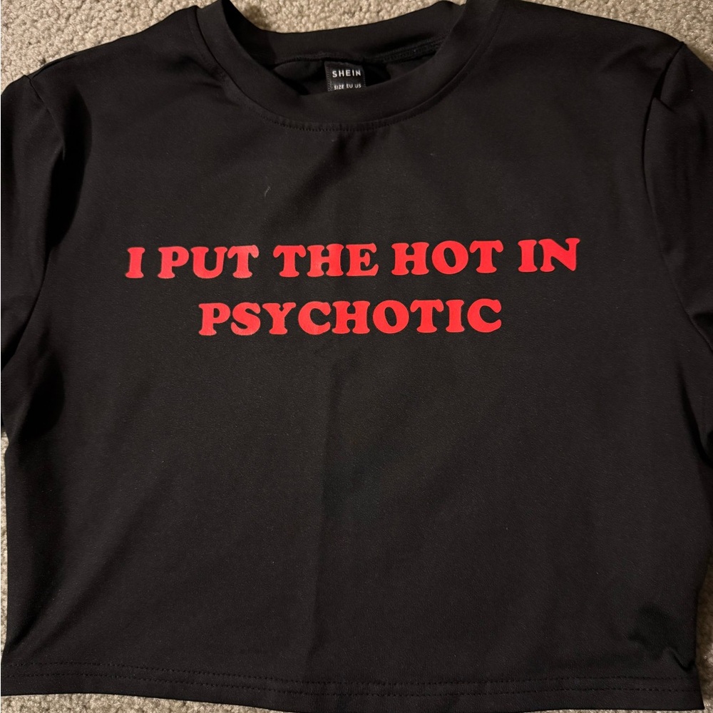 Black Graphic Crop Top Bundle - Red Text